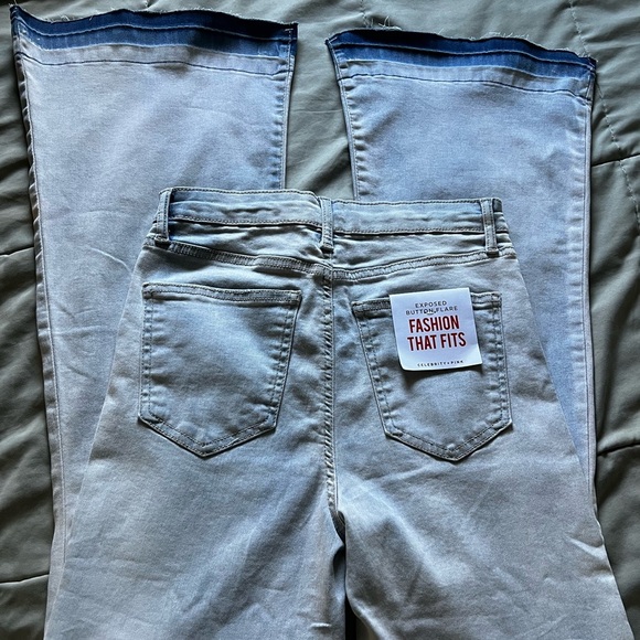 Light Washed Blue Flared Jeans - Picture 2 of 3